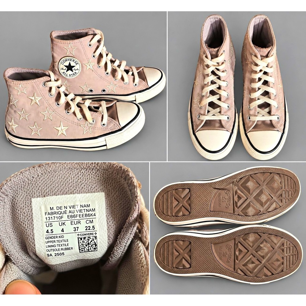 Converse Chuck Taylor All Star High Top Embroidered Youth 4.5 131710F Vid 29